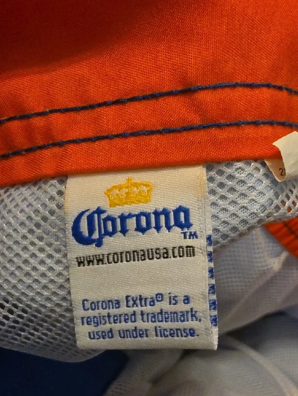 Corona Men’s Blue Orange Yellow Palm Sunset Swim Shorts